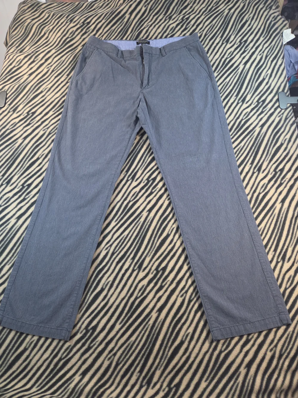 Banana Republic Kentfield Pants 35x32 Blue Striped 100% Cotton
